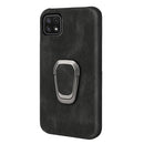 Ring Holder PU Phone Case For Samsung Galaxy A22 5G / F42 5G(Black)
