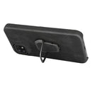 Ring Holder PU Phone Case For Samsung Galaxy A22 5G / F42 5G(Black)
