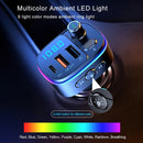 T65 Car Bluetooth FM Transmitter Dual USB Type-C QC3.0 Charger
