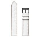For Huawei Watch GT3 46mm / Watch GT Runner First Layer Leather Sewing Thread Watch Band (White)
