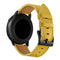For Huawei Watch GT3 42mm / Watch GT2 42mm First Layer Leather Sewing Thread Watch Band (Yellow)