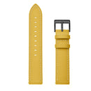 For Huawei Watch GT3 42mm / Watch GT2 42mm First Layer Leather Sewing Thread Watch Band (Yellow)