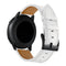 For Huawei Watch GT3 42mm / Watch GT2 42mm First Layer Leather Sewing Thread Watch Band (White)