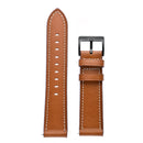 For Huawei Watch GT3 42mm / Watch GT2 42mm First Layer Leather Sewing Thread Watch Band (Brown)