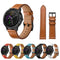 For Huawei Watch GT3 42mm / Watch GT2 42mm First Layer Leather Sewing Thread Watch Band (Yellow)