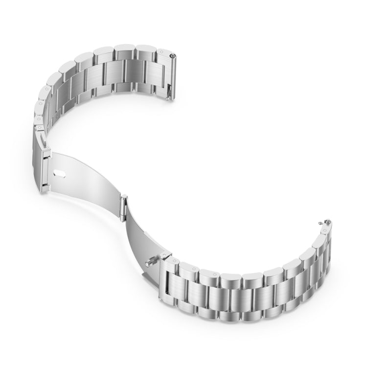 For Huawei Watch GT Runner / Watch GT 3 46mm Three Bead Stainless Steel Watch Band (Silver)
