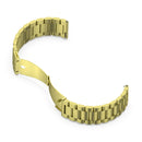 For Huawei Watch GT Runner / Watch GT 3 46mm Three Bead Stainless Steel Watch Band (Gold)