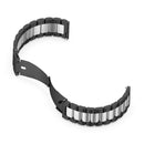 For Huawei Watch GT Runner / Watch GT 3 46mm Three Bead Stainless Steel Watch Band (Black Silver)