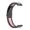 For Huawei watch GT 3 42mm / Watch GT 2 42mm Three Bead Stainless Steel Watch Band (Black Pink)