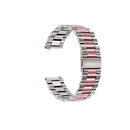 For Huawei watch GT 3 42mm / Watch GT 2 42mm Three Bead Stainless Steel Watch Band (Silver Pink)