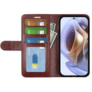 For Motorola Moto G31 4G R64 Texture Single Horizontal Flip Phone Case(Brown)