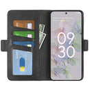 For Google Pixel 6a Dual-side Magnetic Buckle Leather Phone Case(Black)