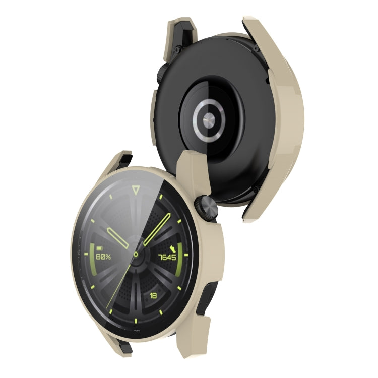 For Huawe Watch GT 3 46mm Shockproof PC Case with Tempered Glass Film(Green)