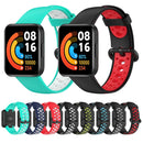 For Xiaomi Redmi Watch 2 Lite Two-Color Mixed Silicone Watch Band(Black+Green)