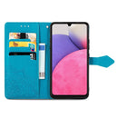For Samsung Galaxy A33 5G Mandala Flower Embossed Leather Case(Blue)