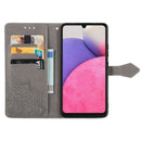 For Samsung Galaxy A33 5G Mandala Flower Embossed Leather Case(Grey)
