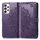 For Samsung Galaxy A33 5G Mandala Flower Embossed Leather Case(Purple)