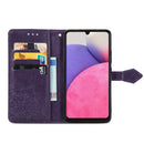 For Samsung Galaxy A33 5G Mandala Flower Embossed Leather Case(Purple)