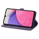 For Samsung Galaxy A33 5G Mandala Flower Embossed Leather Case(Purple)
