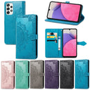 For Samsung Galaxy A33 5G Mandala Flower Embossed Leather Case(Grey)