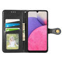 For Samsung Galaxy A33 5G Solid Color Leather Buckle Phone Case(Black)
