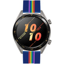 For Huawei Watch GT 2 Pro Rainbow Silicone Watch Band (Blue)
