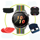 For Huawei Watch GT 2 Pro Rainbow Silicone Watch Band (White)