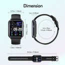Q19 Pro IP67 Waterproof 1.69 inch Smartwatch(Gold+Pink)