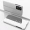 For Samsung Galaxy A73 5G Plated Mirror Flip Leather Case with Holder(Silver)
