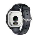 KW18 IP67 0.96 inch Leather Watchband Color Screen Smart Watch(Black)