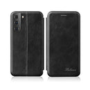 For Samsung Galaxy S22 5G Retro Texture Magnetic Leather Case(Black)