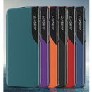 For Samsung Galaxy A53 5G Side Display Flip Leather Phone Case with Holder(Black)