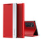 For Samsung Galaxy A73 5G Side Electroplated Magnetic Flip Leather Case with Holder(Red)