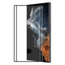 2 PCS For Samsung Galaxy S22 Ultra ENKAY 3D Curved Hot Bending Tempered Glass Full Film, Hole Unlock
