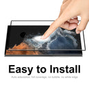 2 PCS For Samsung Galaxy S22 Ultra ENKAY 3D Curved Hot Bending Tempered Glass Full Film, Hole Unlock