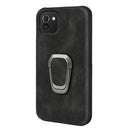 Ring Holder PU Phone Case For Samsung Galaxy A03 164mm(Black)
