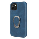 Ring Holder PU Phone Case For Samsung Galaxy A03 164mm(Blue)