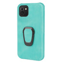 Ring Holder PU Phone Case For Samsung Galaxy A03 164mm(Mint Green)