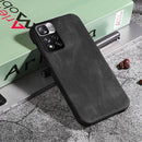 Ring Holder PU Phone Case For Xiaomi Redmi Note 11 Pro 5G(Black)