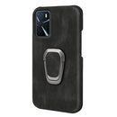 Ring Holder PU Phone Case For OPPO A16 / A16S / A54S(Black)