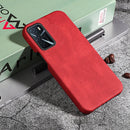Ring Holder PU Phone Case For OPPO A16 / A16S / A54S(Red)
