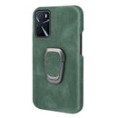 Ring Holder PU Phone Case For OPPO A16 / A16S / A54S(Dark Green)