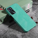 Ring Holder PU Phone Case For OPPO A16 / A16S / A54S(Mint Green)