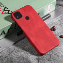 Ring Holder PU Phone Case For Xiaomi Redmi 9C / Redmi 9 India / Redmi 9C NFC / Poco C3(Red)