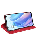 For OPPO Reno 7 5G Retro-skin Magnetic Suction Leather Phone Case(Red)