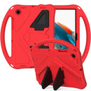 For Samsung Galaxy Tab A8 10.5 2021 X200 / X205 EVA Shockproof Tablet Case with Holder(Red)