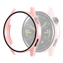 Tempered Glass Film Oil Spray Matte PC Case For Huawei GT3 42mm(Cherry Powder)