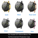 For Huawei GT3 42mm Electroplated Shockproof TPU Soft Case(Gold)