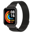 For Xiaomi Redmi Watch 2 Stainless Steel Watch Band with Watch Frame(Black)