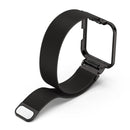 For Xiaomi Redmi Watch 2 Stainless Steel Watch Band with Watch Frame(Black)
